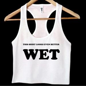 Nasty Unisex White Tank Top WET